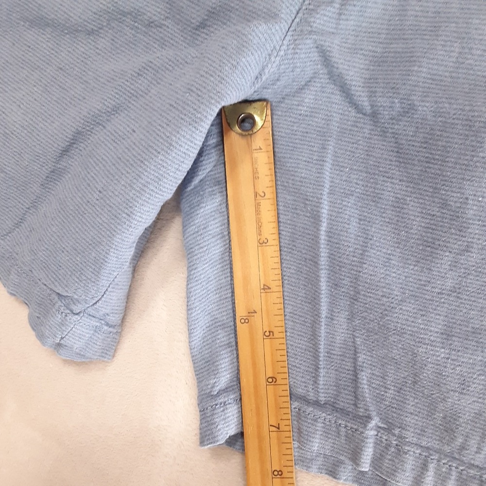 Old Navy Mens 8" Linen Blend Shorts 34 Slim Fit Blue Harvest Chino - Picture 8 of 9